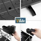 Vilde, suszarka na naczynia, metalowa, czarna, 2-poziomowa, 42-29-36,5 cm