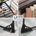 Vilde, suszarka na pranie, metalowa, czarna rozsuwana XXL, 204-260-56-103 cm