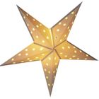 Vilde, świecąca gwiazda świąteczna, papierowa, biała, 60 cm