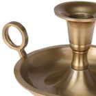 Vilde, świecznik aluminiowy z uchwytem, złoty retro