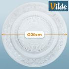 Vilde, talerz obiadowy płytki, szklany, patera, 25 cm