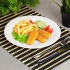 Vilde, talerze obiadowe, płytkie, szklane, białe, 25,5 cm, 6 szt.