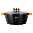 Vilde, Terruna Aroma, garnek ze szklaną pokrywką, granitowy, 28 cm, 5,8l