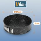 Vilde, tortownica rozpinana, pokrywką, granitowa, 24 cm