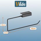 Vilde, wieszak na ręcznik papierowy, metalowy, czarny, 30-4,5-13 cm