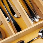 Vilde, wkład na sztućce do szuflady, bambusowy, 25-35 cm