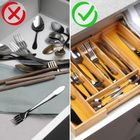 Vilde, wkład na sztućce do szuflady, rozsuwany, bambusowy, 28-45-33,5 cm