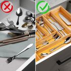 Vilde, wkład na sztućce do szuflady, rozsuwany, bambusowy, 35,5-54,5-45,5 cm