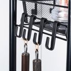 Vilde, wózek do przechowywania, metalowy czarny, 3-poziomowy