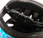 Volare, kask ochronny, niebieski w kwiatki, rozmiar 47-51 cm