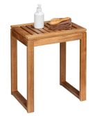 Wenko, Fondi, stołek łazienkowy z drewna akacji, wys. 46 cm