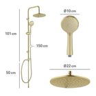 Wenko, Young, kolumna prysznicowa, złota, 3 funkcyjna