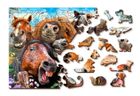 Wooden.City, Wesołe Selfie-Konie, rozmiar L, drewniane puzzle z figurkami, 300 elementów