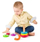 Woodyland, drewniana piramidka magnetyczna, 18-14-14 cm