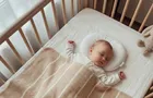 Zaffiro, Alba, koc bawełniany, beige, 75-100 cm