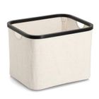 Zeller, organizer tekstylny kremowy, bambus, 40-33-30 cm