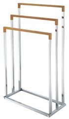 Zeller, stojak łazienkowy bamboo, wieszak na ręczniki, 3 ramienny