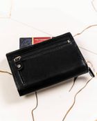 Zestaw prezentowy: Portfel, Brelok, czarny, skórzany, Peterson