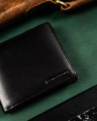 Zestaw prezentowy: Portfel, Brelok, czarny, skórzany, Peterson