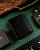 Zestaw prezentowy: Portfel skórzany, Brelok, czarny, Peterson