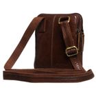 Zestaw, Torba listonoszka, Etui na klucze, brązowy, skórzany, Peterson