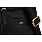 Zestaw, Torba listonoszka, Etui na klucze, czarny, skórzany, Peterson