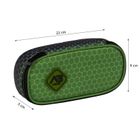 Abag, piórnik owalny, hexagon green ombre
