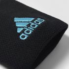 Adidas, opaska tenisowa na nadgarstek, błękitna i czarna
