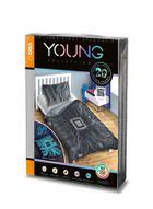 AI, Fluo, 2-częściowy komplet pościeli bawełnianej, świecąca w ciemności, 160-200 cm