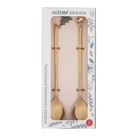 Altom Design, komplet 2 łyżeczek z zawieszką świąteczną, złoty