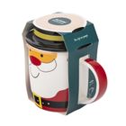 Altom Design, kubek zimowy Mikołaj z pokrywką nbc, 400 ml, w opasce