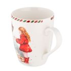 Altom Design, list do Mikołaja, kubek baryłka nbc, 350 ml, z listem i stempelkami