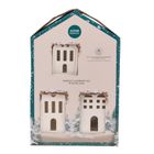 Altom Design, zestaw prezentowy: komplet domków LED ze złotą linią, 3 szt.