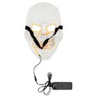 Amscan, czaszka kościotrupa, maska LED, biała