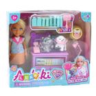 Ankiki, laleczka weterynarz z pieskiem i kotem