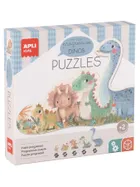 Apli Kids, My First, Dinozaury, puzzle progresywne, 15 elementów