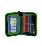 Astrabag, piórnik rozkładany, pojedynczy, z wyposażeniem, Football Motion