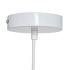 Atmosphera, Adelia, lampa wisząca z bawełny, biała, 58-56-100 cm