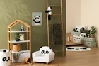 Atmosphera for kids, okrągła poduszka panda z uszami, Ø 27 cm