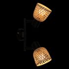 Atmosphera, Lio, lampy sufitowe, 2 klosze z plecionego bambusa, 2xśrednica 17 cm