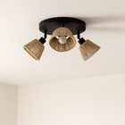 Atmosphera, Myha, lampy sufitowe, 3 klosze z plecionego papieru, 3xśrednica 25 cm