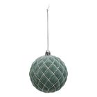 Atmosphera, zestaw bombek z brokatowym wzorem, 8 cm