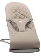 BabyBjörn, Bliss Woven, leżaczek, piaskowo-szary + zabawka Googly Eyes