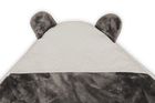 BabyMatex, kocyk z kapturkiem, koala muślin, grafitowy, 95-95 cm