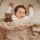 BabyOno, kocyk bawełniany z ociepleniem, jasny beż, 75-100 cm