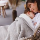 BabyOno, kocyk bawełniany z ociepleniem, szary, 75-100 cm