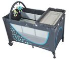 BabyOno, łóżeczko turystyczne z pełnym wyposażeniem, szaro-niebieskie, 120-60 cm
