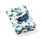BabyOno, otulacz bambusowy z grzechotką, blueberry