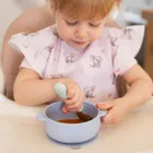 BabyOno, sztućce dla dzieci, stal nierdzewna, szałwiowy