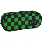 BackUp, piórnik, owalny, Szachownica Zielony